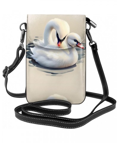 Cute Little Swan Women'S With Tassel Small Crossbody Leather Cell Phone Bag Purse For Walking Camping Shopping Dating $20.33 ...