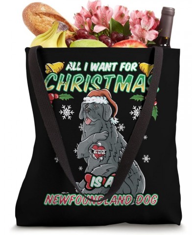 All I Want For Christmas Is A Newfoundland Santa Claus Dog Tote Bag $9.02 Totes