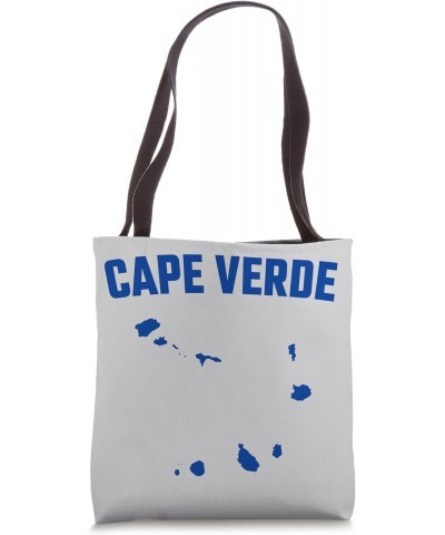 Isolated blue silhouette of a map of Cape Verde Tote Bag $13.51 Totes