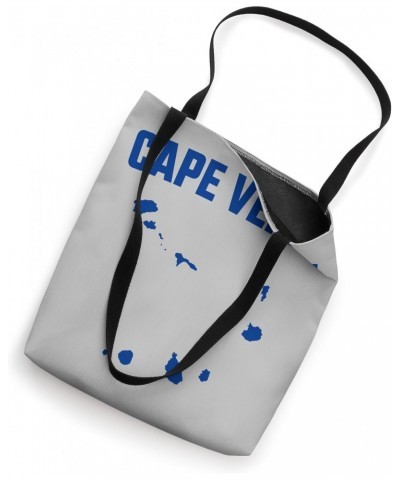 Isolated blue silhouette of a map of Cape Verde Tote Bag $13.51 Totes