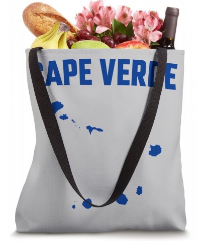 Isolated blue silhouette of a map of Cape Verde Tote Bag $13.51 Totes