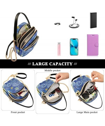 Moon Starry Sky Crossbody Bags for Women Shouler Handbags Travel Sling Bag Fanny Pack Phone Purse with Strap I001 $12.17 Cros...