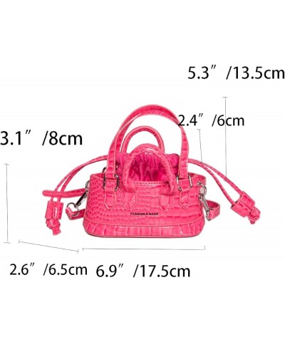 Women's Metallic Crossbody Bag Drawstring Bucket Bag Shoulder Handbag Hot Pink $19.85 Shoulder Bags