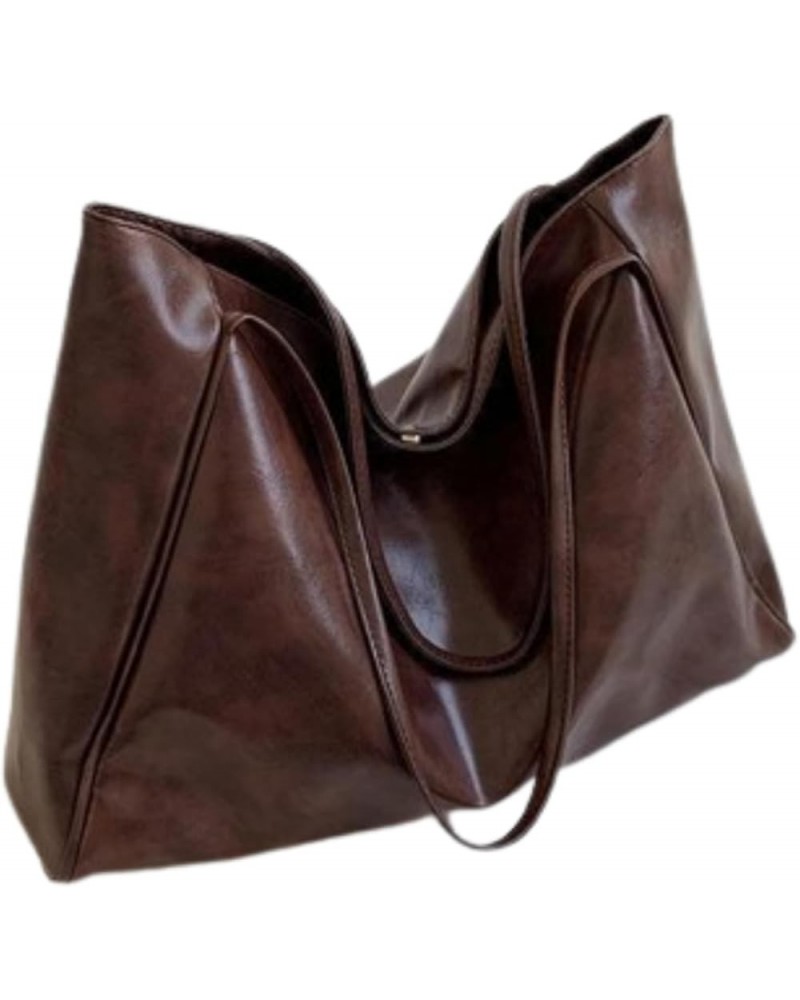 Red Shoulder Bag Leather Tote Bag Hobo Bags for Women Red Purses for Women Trendy 2024 Red Bag Y2k Bag Cute Tote Bag Brown $9...