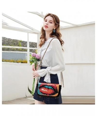 Crossbody Bags for Women Trendy Women's Black Shoulder Bag Small PU Leather Flap Cross Body Bag Handbags Pattern21 $22.54 Cro...