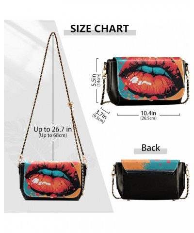 Crossbody Bags for Women Trendy Women's Black Shoulder Bag Small PU Leather Flap Cross Body Bag Handbags Pattern21 $22.54 Cro...