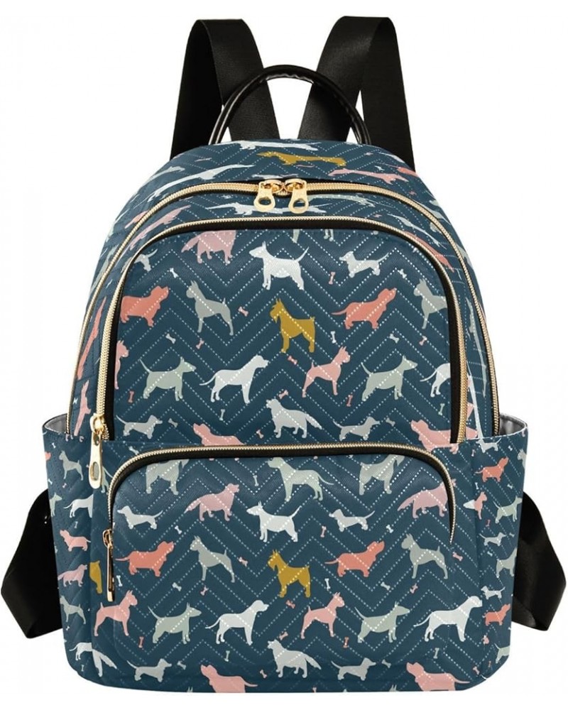 Dachshund Dalmatian Dog Women Backpack Purse Ladies Fashion Shoulder Bag Daypack Travel Bag 10L Small $20.99 Backpacks