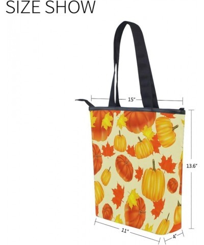 Canvas Tote Bag for Women with Zipper,Canvas Tote Bag Women Tote Purse Work Handbag Fall 2 $11.96 Handbags