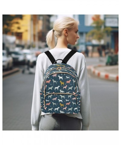 Dachshund Dalmatian Dog Women Backpack Purse Ladies Fashion Shoulder Bag Daypack Travel Bag 10L Small $20.99 Backpacks