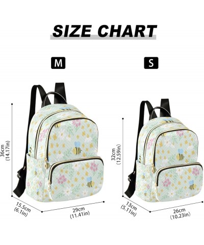 Women Backpack Purse Cartoon Bees Spring Summer Fashion Shoulder Bags Travel Backpack Small Daypacks S Medium $10.40 Backpacks