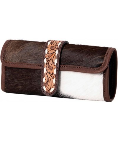 ADBGA319A Jewelry Case Hand Tooled Hair-On Genuine Leather Women Bag Western Handbag Purse $40.59 Handbags