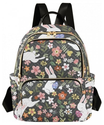 Easter Women Backpack Forest Bunny Flower Floral Anti-Theft Travel Backpack Lightweight Handbag Roomy Weekend Bag Everyday Us...