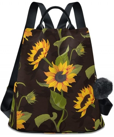 Backpack Purse for Women Fashion Travel Anti-theft Budding Sunflower Daypack Casual Shoulder Bag Medium Size $24.79 Backpacks