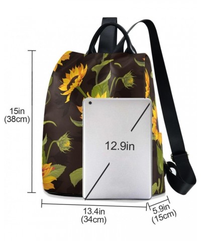 Backpack Purse for Women Fashion Travel Anti-theft Budding Sunflower Daypack Casual Shoulder Bag Medium Size $24.79 Backpacks