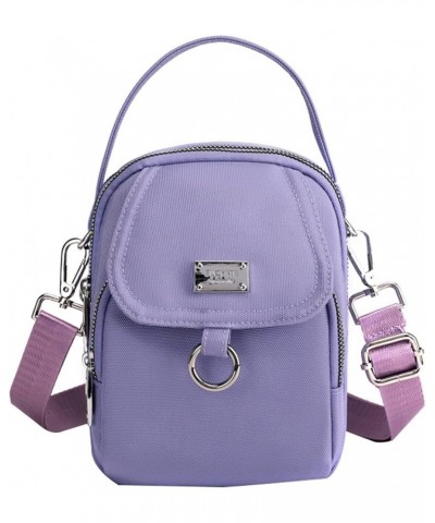 Women Crossbody Mini Bag Cellphone Hand bag Everyday Bag fit for Running Daily life Walking Dog Purple $25.13 Crossbody Bags