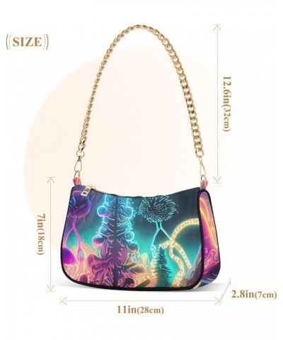 Crossbody Bags for Women Shoulder Purse Green Branches Handbags Stylish Clutch Purse with Chain Strap $13.80 Shoulder Bags