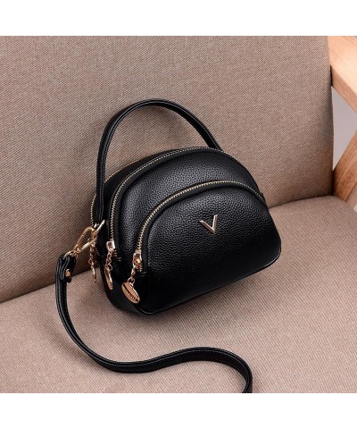 Women's Bag, Small Mobile Phone Bag, Soft Leather Shoulder Bag, Light Gray, 17 * 8 * 14CM Red $19.39 Totes