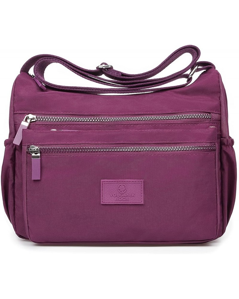 Crossbody Bags for Women with RFID Pocket Anti Theft Handbag Water Resistant Shoulder Bags Travel Purse 058-purple $13.60 Totes