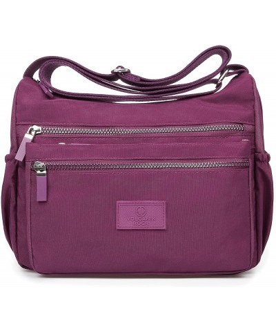 Crossbody Bags for Women with RFID Pocket Anti Theft Handbag Water Resistant Shoulder Bags Travel Purse 058-purple $13.60 Totes