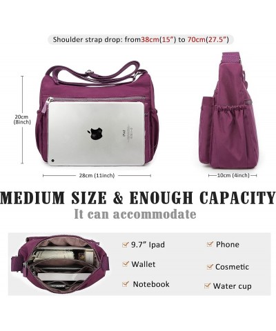 Crossbody Bags for Women with RFID Pocket Anti Theft Handbag Water Resistant Shoulder Bags Travel Purse 058-purple $13.60 Totes