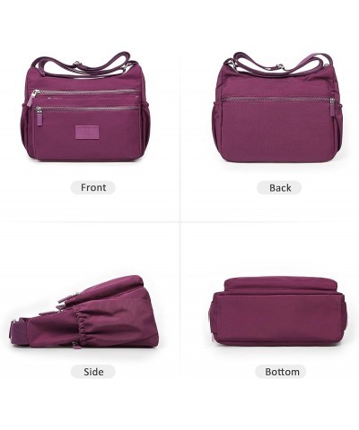 Crossbody Bags for Women with RFID Pocket Anti Theft Handbag Water Resistant Shoulder Bags Travel Purse 058-purple $13.60 Totes