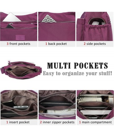 Crossbody Bags for Women with RFID Pocket Anti Theft Handbag Water Resistant Shoulder Bags Travel Purse 058-purple $13.60 Totes