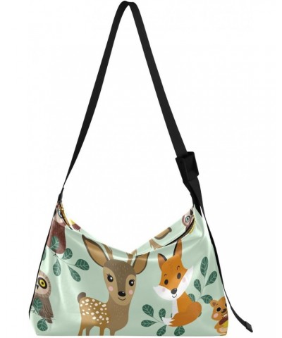 Women Shoulder Bags Wildlife Character Forest Animals Travel Crossbody Bags Ladies Sport Sling Bag $11.48 Hobo Bags