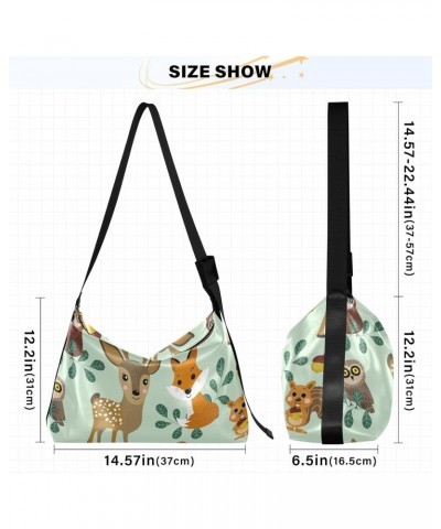 Women Shoulder Bags Wildlife Character Forest Animals Travel Crossbody Bags Ladies Sport Sling Bag $11.48 Hobo Bags