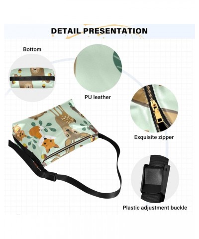 Women Shoulder Bags Wildlife Character Forest Animals Travel Crossbody Bags Ladies Sport Sling Bag $11.48 Hobo Bags