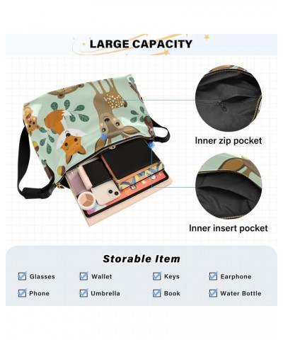 Women Shoulder Bags Wildlife Character Forest Animals Travel Crossbody Bags Ladies Sport Sling Bag $11.48 Hobo Bags