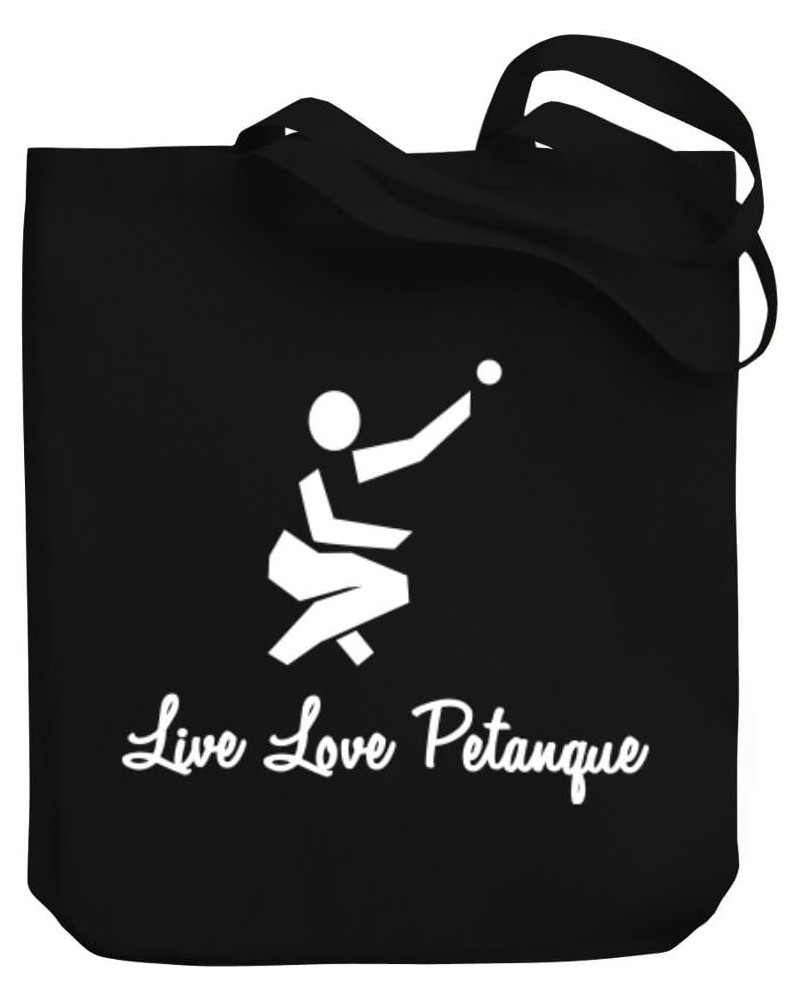 Live love Petanque Canvas Tote Bag 10.5" x 16" x 4 $18.80 Totes