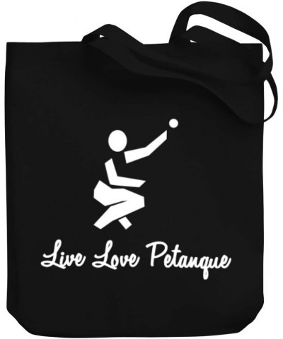 Live love Petanque Canvas Tote Bag 10.5" x 16" x 4 $18.80 Totes