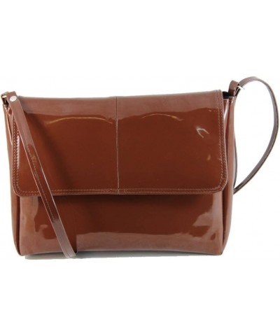 Womens Crossbody Bag Shoulder Clutch Purse Patent-cognac $21.19 Crossbody Bags