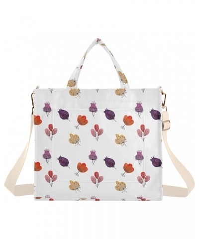 Watercolor Multielements Tote Bag Corduroy Tote Bag Women Shoulder Handbags with Etachable Shoulder Strap $19.79 Totes